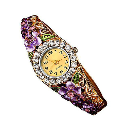 Elegant Rhinestone Bracelet Watch for Women, Analog Wristwatch