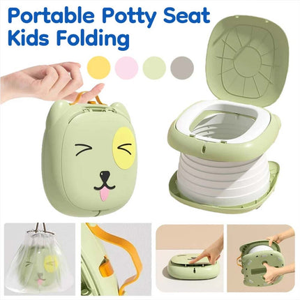 Portable Folding Potty Training Seat for Toddlers - Travel Toilet for Car & Camping