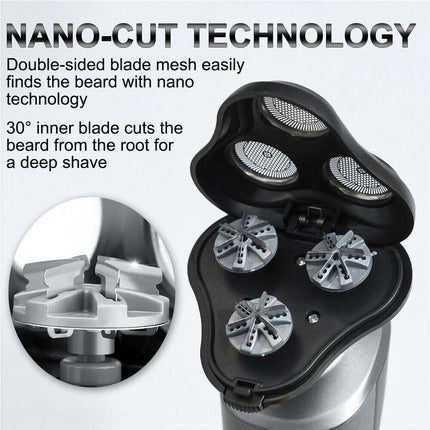 Men's Cordless Electric Rotary Shaver, Wet/Dry USB Rechargeable