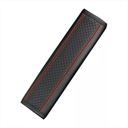 Car Seat Belt Shoulder Pad 2PCS Leather Embossed Soft Comfortable Cover