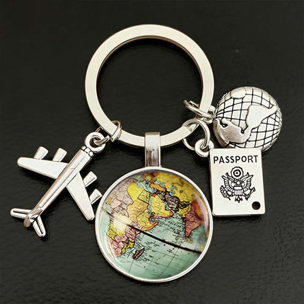 Traveller World Keyring with Charms, Perfect Travelling Souvenir Gift