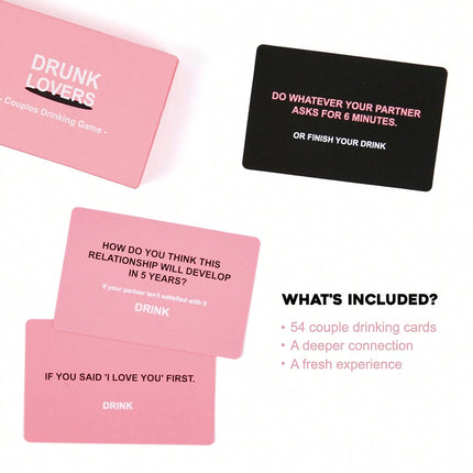 Drunk Lovers Couples Drinking Game Card Deck Gift for Date Night