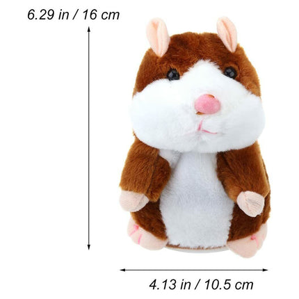 16cm Talking Hamster Plush Toy, Repeats What You Say, Mimicry Pet Toy