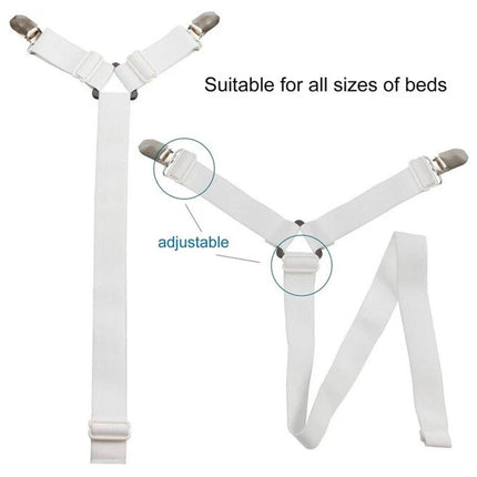 12 Clamps Bed Sheet Grippers, Mattress Fasteners Straps Holders for Fitted