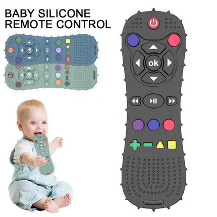 TV Remote Shape Baby Teether Silicone Chew Toy Soothe Teething Toy