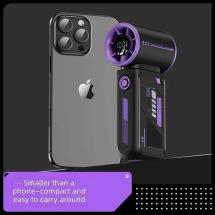 Portable Handheld Turbo Fan 3600mAh USB Rechargeable Adjustable Airflow