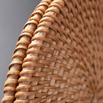 6-Piece Rattan Coaster Set with Base, Heat Resistant Autumn Cup Mats
