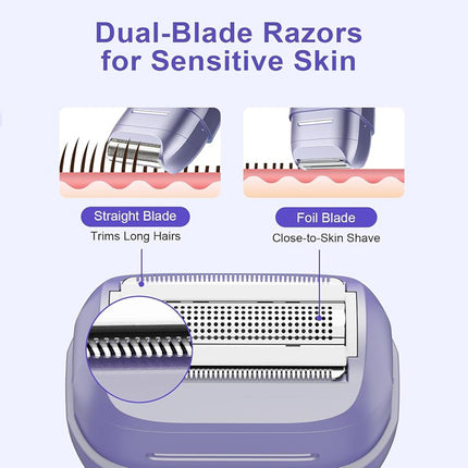 Waterproof Electric Razor for Women, Sensitive Skin Lady Shaver