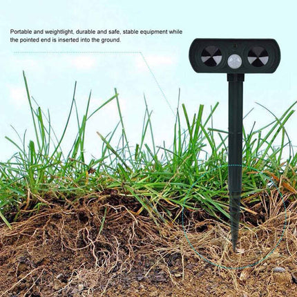 1PC Solar Ultrasonic Pest Repeller Motion Sensor Animal Bird Rat Repellent