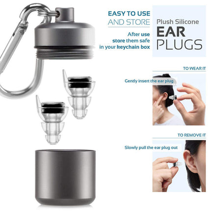 24dB High Fidelity Concert Earplugs Reusable Musicians Hearing Protection