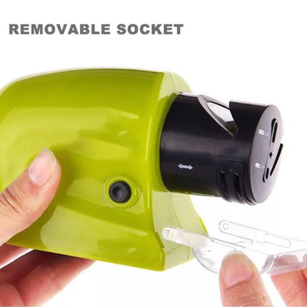 Cordless Electric Kitchen Sharpener Battery Operated Fast Sharp Tool