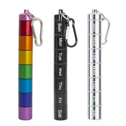 7-Day Weekly Pill Organizer Box, Medicine Tablet Storage Case