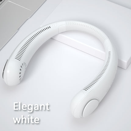 Bladeless Portable USB Neck Fan Rechargeable Dual Cooling Neckband
