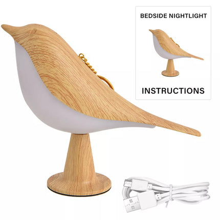 2 in 1 Bird Diffuser Lamp, USB Touch Sensor Bedside Desk Light