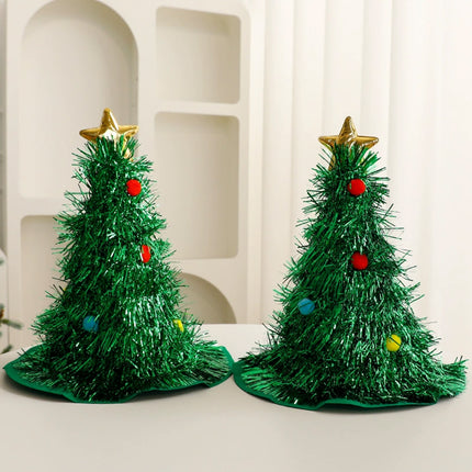Christmas Tree Hat Fancy Xmas Headwear Party Costume New Year Decor