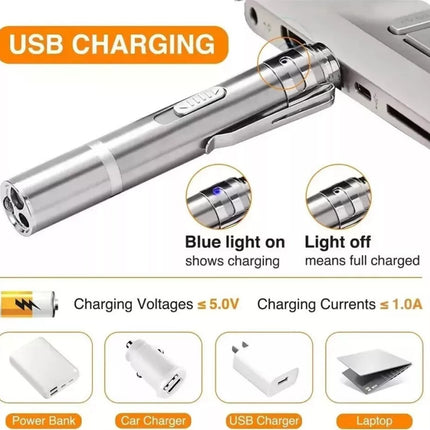 7 in 1 USB Rechargeable Laser Pointer UV Multi Beam Cat Dog Pet Toy