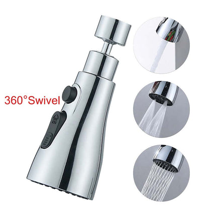 Kitchen Sink Faucet Sprayer 360° Swivel Nozzle Extender Replacement 3 Modes