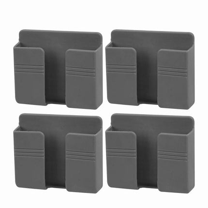 4Pcs Wall Mounted Remote Control & Phone Holder Rack Home Decor