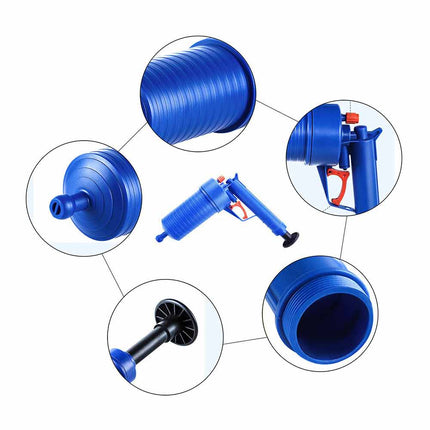 High Pressure Drain Blaster Manual Pump Plunger Sink Pipe Cleaner Tool