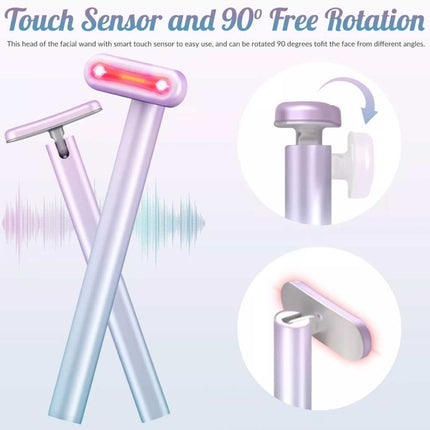 4-in-1 LED Red Light Face & Neck Massager with Skin Care Beauty Therapy