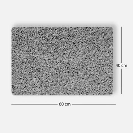 Grey Loofah Shower Mat Non-Slip Quick Dry Bath Mat 60x40cm