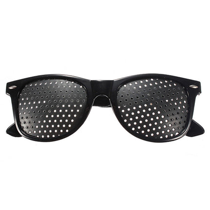 2 Pair Stenopeic Pinhole Glasses Antifatigue Vision Improver Sunglasses