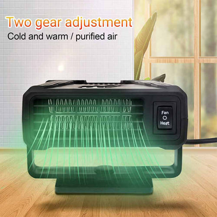 Portable 12V 150W Electric Car Heater, Cooling Fan & Defogger/Defroster
