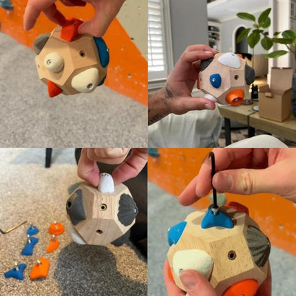Portable Handcrafted Boulder Block 3D Rock Climbing Ball for Climber Lover