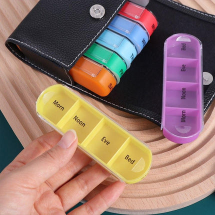 28 Grid 7 Day Weekly Pill Box Tablet Organizer Storage Case