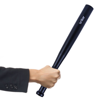 Brillar 35cm Aluminium Torch Flashlight – Black Self Defence Light