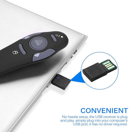Wireless USB Laser Pointer Remote Control for PowerPoint Presentations