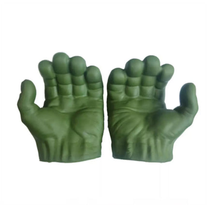 Green Monster Smash Hands Pair Cosplay Soft Gloves Party Toy