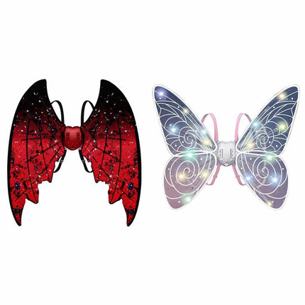 LED Light Up Butterfly Fairy Wings with Music for Girls Women