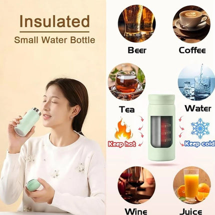 Mini 200ml Vacuum Coffee Thermos Flask, Stainless Steel Water Bottle