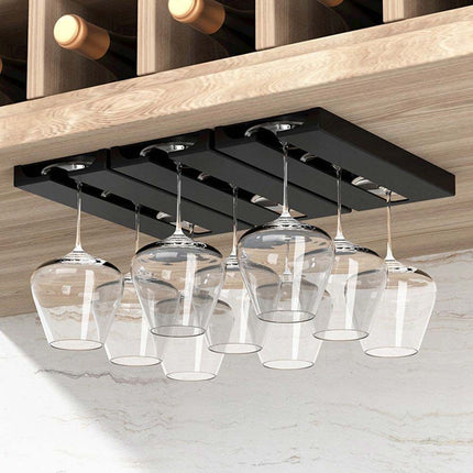 2X Wine Glass Holder Hanging Rack, Multi-function Stemware Storage Hanger