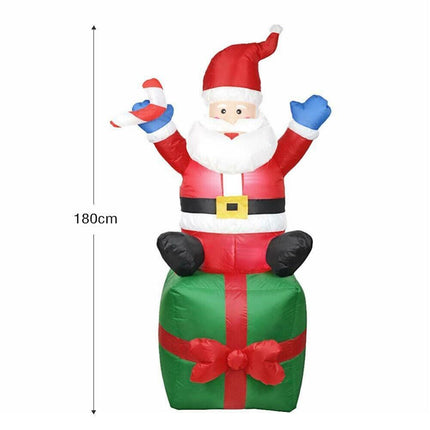 1.8M Giant Inflatable Xmas Santa 6ft Outdoor LED Light Yard Decor AU