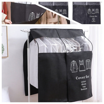 Clear Clothes Rail Cover, Hanging Storage Protector for Garment Rack NEW