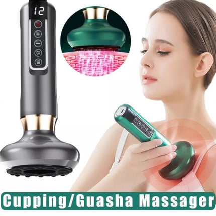 12-Level Electric Cupping Massager, Vacuum Suction Anti-Cellulite Tool