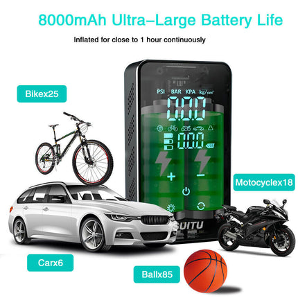 Wireless Digital Tyre Inflator Pump for Car, Portable Touch Control