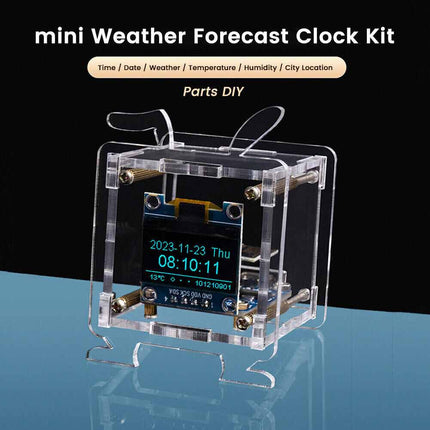 DIY Electronic OLED Mini Clock Kit with Shell Soldering Project