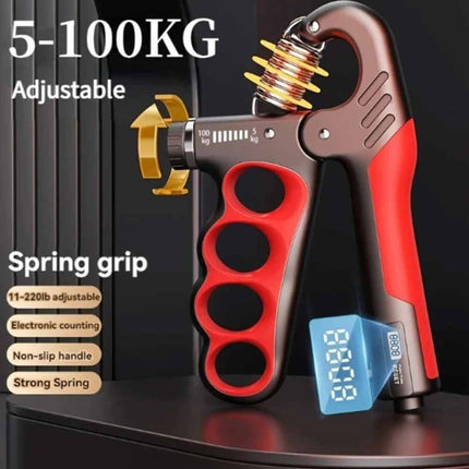 Adjustable Hand Grip Strengthener 5-100kg Digital Count Wrist Expander