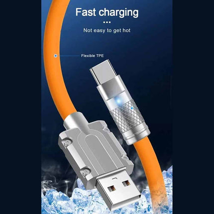 6A 120W Super Fast USB C Cable Liquid Silicone Heavy Duty Boxed