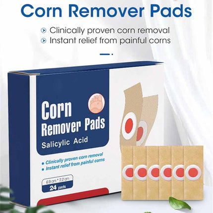 24pcs Gentle Corn Pads for Toes, Callus Removal Adhesive Pads for Feet