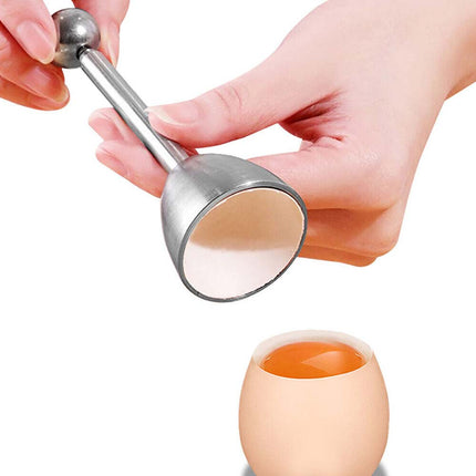 1X Stainless Steel Egg Shell Opener Cutter for Boiled Egg Topper