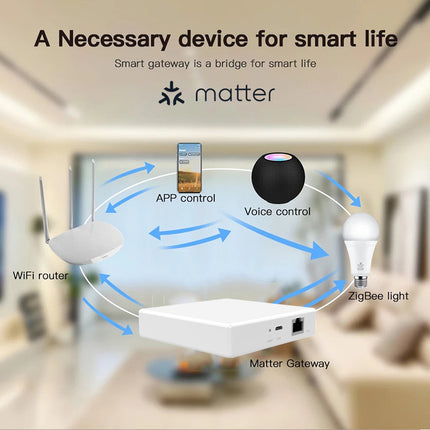 Smart Home Matter Gateway, Wired Multi-Mode Hub for IoT Devices