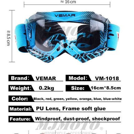 Motocross Goggles for Kids, Dirt Bike Motorbike Ski Helmet Glasses