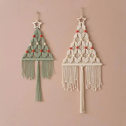 2Pcs Knitted Christmas Tree DIY Kit Wall Hanging Festive Gift Decor