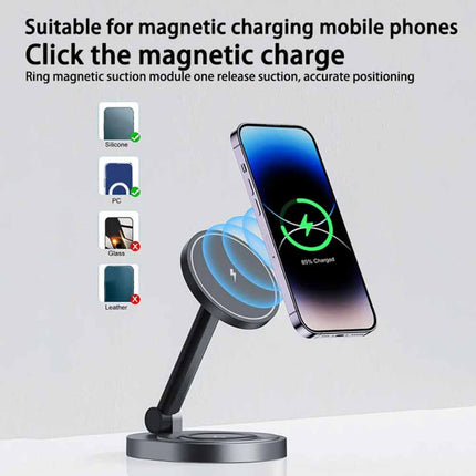 Magnetic Wireless Charger Stand for iPhone 15/14/13/12 Pro Max MagSafe