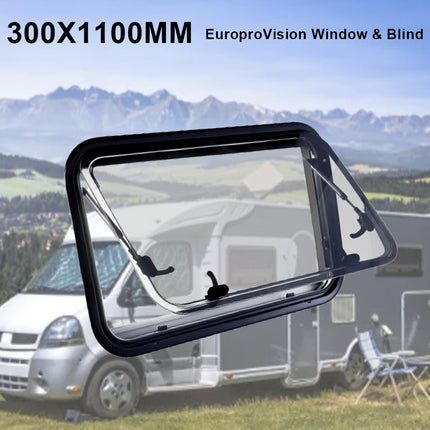 RV caravan 300*1100mm push out window locking handle with strut attachment