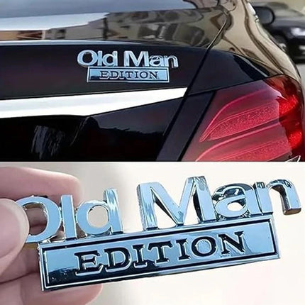 2pcs Old Man Edition 3D Emblem Sticker Badge Fender Decals for Car Truck